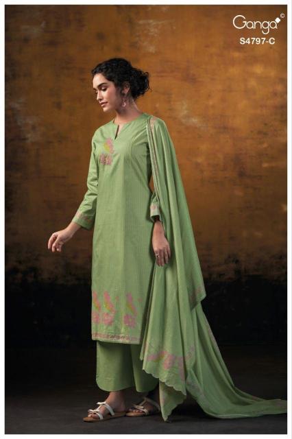 Ganga lishika 4797 wholesale cotton dress materials online shopping